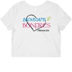 Ladies Slim Fit Crop Top Tee