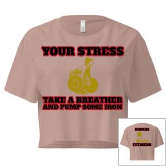 DONDIFITNESS LADIES CALI CROP TEE