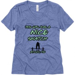 Ladies Relaxed Fit Super Soft Triblend V-Neck Tee