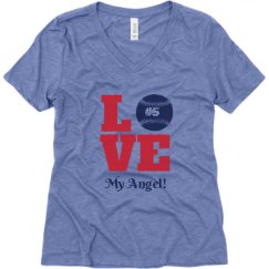 Ladies Relaxed Fit Super Soft Triblend V-Neck Tee