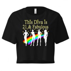 Ladies Festival Cali Crop Top Tee