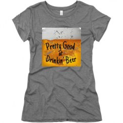 Ladies Slim Fit Super Soft Triblend Tee