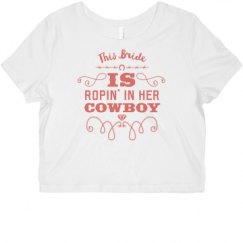 Ladies Slim Fit Crop Top Tee