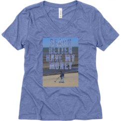 Ladies Relaxed Fit Super Soft Triblend V-Neck Tee