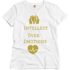 Intellect over emotions pink/gold