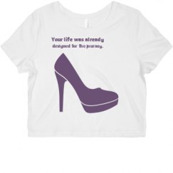 Ladies Slim Fit Crop Top Tee