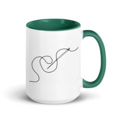 15oz Ceramic Mug with Color Inside