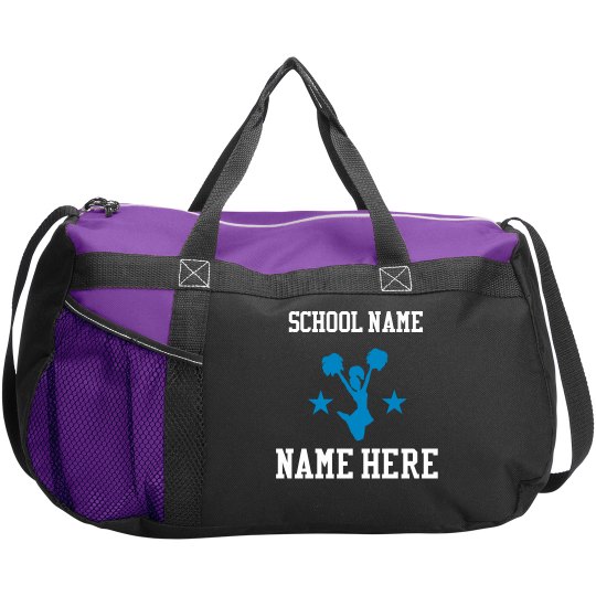 Personalized Girls Toddler Cheerleading Cheerleader Cheer Duffle Bag
