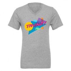 Unisex CVC Jersey V-Neck T-Shirt