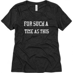 Ladies Relaxed Fit Super Soft Triblend V-Neck Tee