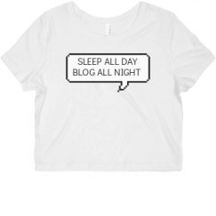 Ladies Slim Fit Crop Top Tee