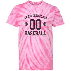 My Brother Plays Baseball Tie-Dye Tee