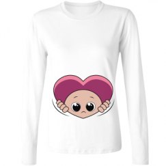 Ladies Relaxed Fit Basic Long Sleeve Tee