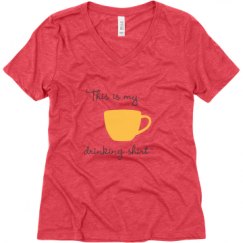 Ladies Relaxed Fit Super Soft Triblend V-Neck Tee