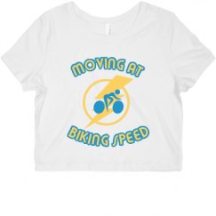 Ladies Slim Fit Crop Top Tee