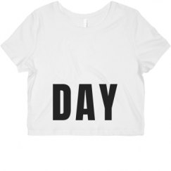 Ladies Slim Fit Crop Top Tee