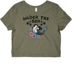 Ladies Slim Fit Crop Top Tee