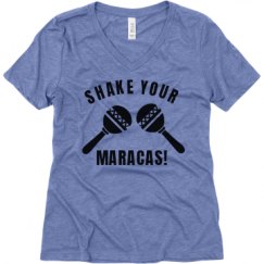 Ladies Relaxed Fit Super Soft Triblend V-Neck Tee