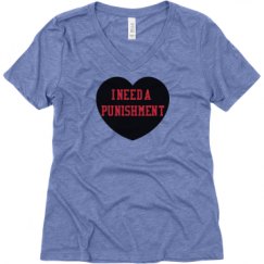 Ladies Relaxed Fit Super Soft Triblend V-Neck Tee