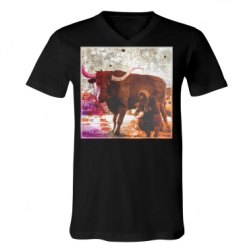 Unisex V-Neck Jersey Tee