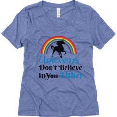 Ladies Relaxed Fit Super Soft Triblend V-Neck Tee