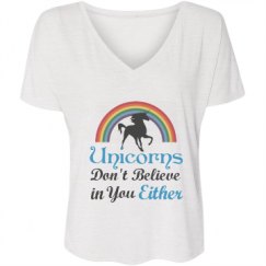 Ladies Flowy Slouchy V-Neck Tee