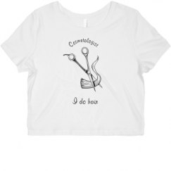 Ladies Slim Fit Crop Top Tee