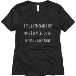 Ladies Relaxed Fit Super Soft Triblend V-Neck Tee