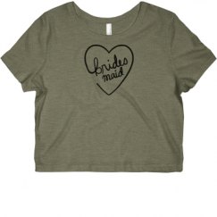 Ladies Slim Fit Crop Top Tee