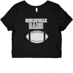 Ladies Slim Fit Crop Top Tee