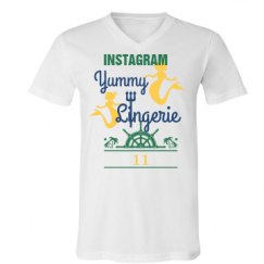 Unisex V-Neck Jersey Tee