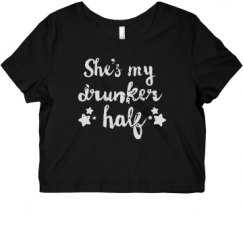 Ladies Slim Fit Crop Top Tee