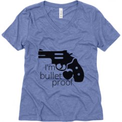 Ladies Relaxed Fit Super Soft Triblend V-Neck Tee