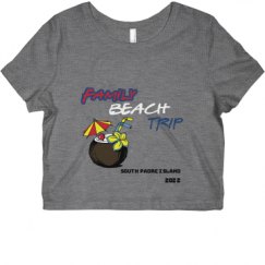 Ladies Slim Fit Crop Top Tee