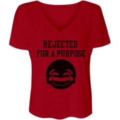 Ladies Flowy Slouchy V-Neck Tee