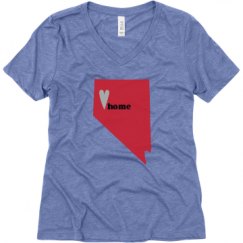 Ladies Relaxed Fit Super Soft Triblend V-Neck Tee