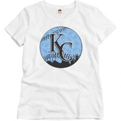 Women/Misses Autism BLUE KC Baseball