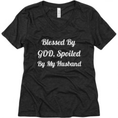 Ladies Relaxed Fit Super Soft Triblend V-Neck Tee