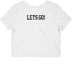 Ladies Slim Fit Crop Top Tee