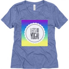 Ladies Relaxed Fit Super Soft Triblend V-Neck Tee