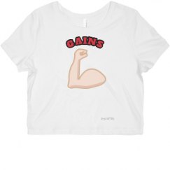 Ladies Slim Fit Crop Top Tee