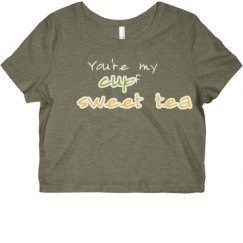 Ladies Slim Fit Crop Top Tee