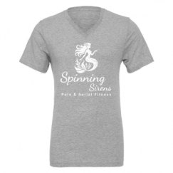 Unisex CVC Jersey V-Neck T-Shirt