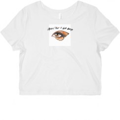 Ladies Slim Fit Crop Top Tee