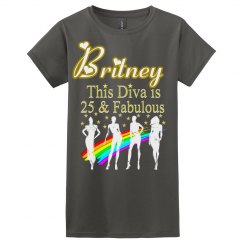 25TH BIRTHDAY DAZZLING DIVA PERSONALIZED T SHIRT