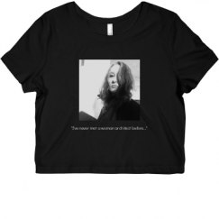 Ladies Slim Fit Crop Top Tee