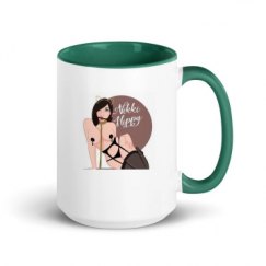 15oz Ceramic Mug with Color Inside