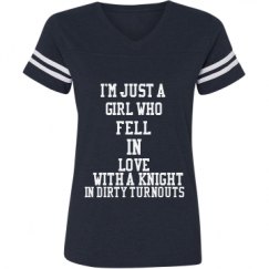 Ladies Relaxed Fit Vintage Sports Tee