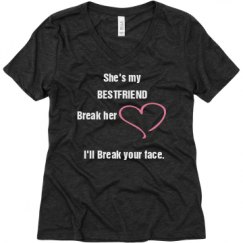 Ladies Relaxed Fit Super Soft Triblend V-Neck Tee