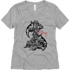 Ladies Relaxed Fit V-Neck Tee